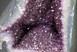 Breathtaking Dark Purple Amethyst Cathedral Geode (Pair) #227323-6
